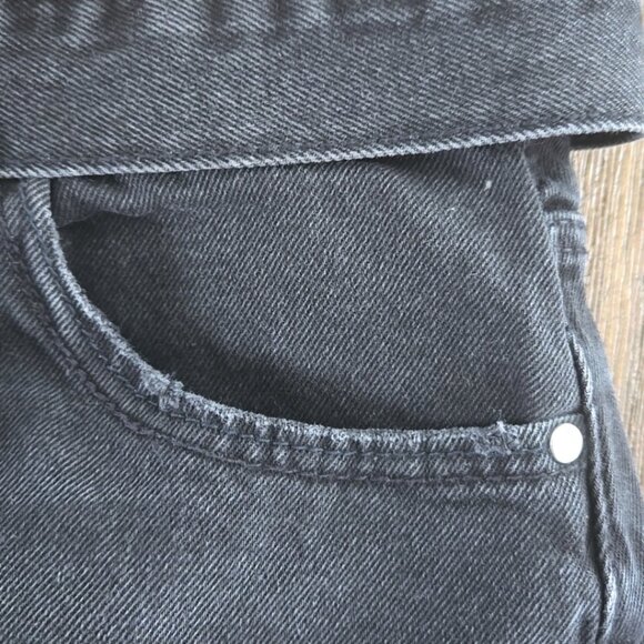 Denim co black denim distressed mini skirt size 11-12 - Picture 3 of 10